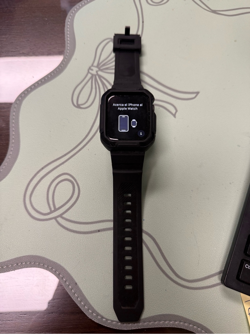 Apple Watch-Compatible Black Smartwatch with Protective Case SE GPS 44MM